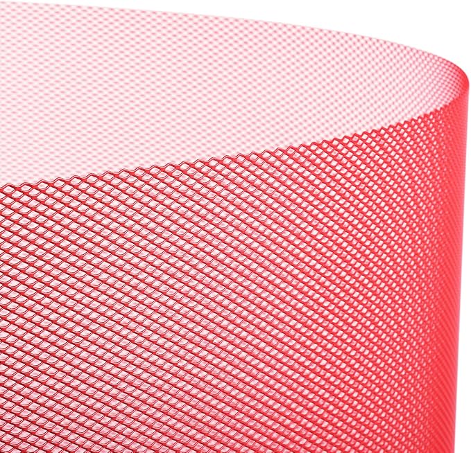 AggAuto Universal 40"x13" Car Grill Mesh 3x6mm Rhombic Hole Red | Aluminum Alloy Automotive Grille Insert Bumper, One of the Most Multifunctional Shape Grids 100x33cm