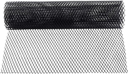 AggAuto Universal 40"x13" Car Grill Mesh 10x20mm Rhombic Hole Black | Aluminum Alloy Automotive Grille Insert Bumper, One of the Most Multifunctional Shape Grids 100x33cm