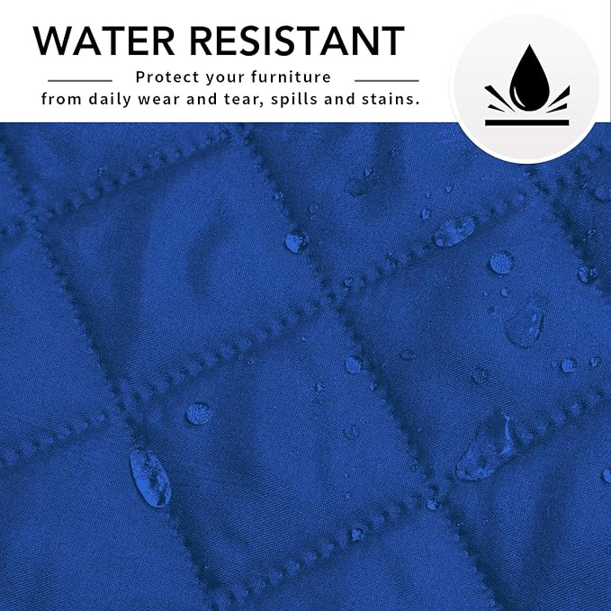 Easy-Going Reversible L-Shape Sectional Couch Cover, Small, ClassicBlue | Soft Sofa Slipcover For Dogs, Fits Left/Right Chaise Lounge Protector, Water Resistant Mat For Living Room