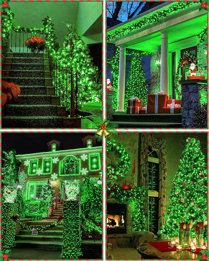 St Patricks Day Decorations 355 FT 900 LED Green Lights, Extra Long Outdoor String Lights Waterproof, Timer & Memory, 8 Modes Dimmable Plug in Fairy for Outside Tree Patrick's Day Decor