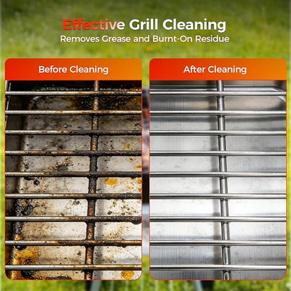 BBQ Grill Brush with U-Shaped Fixed Design, 45° Angled Steel Filaments for Deep Cleaning, Wooden Handle Grate Cleaner with Hanging Hook for Gas, Charcoal & Smoker (16 Inch)