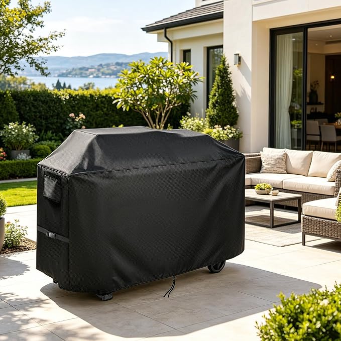 70 Inch Grill Cover for Expert Grill 5-Burner Propane Gas BBQ Grills, Outdoor Waterproof Cover for BBQ Propane Griddle with Side Table, Weather Protection Accessory- 70x25x42 in