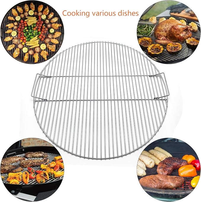 30" Heavy Round Stainless Steel Cooking Grates for Fire Pit Grill, Patio Outdoor Cooking Camping Grill
