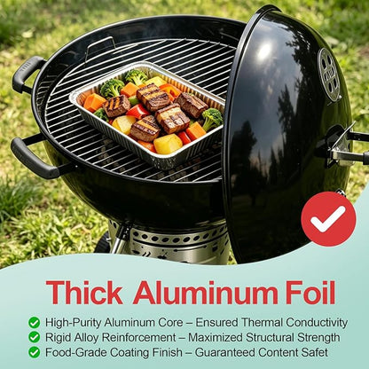 15-Packs Grease Tray Liners for Ninja OG800 & OG900 Series Woodfire Outdoor Grill XL Pro Accessories Disposable Aluminum Smoker Drip Pan Liners for Ninja OG901 OG850 OG951 OG952 Drip Pan Liner
