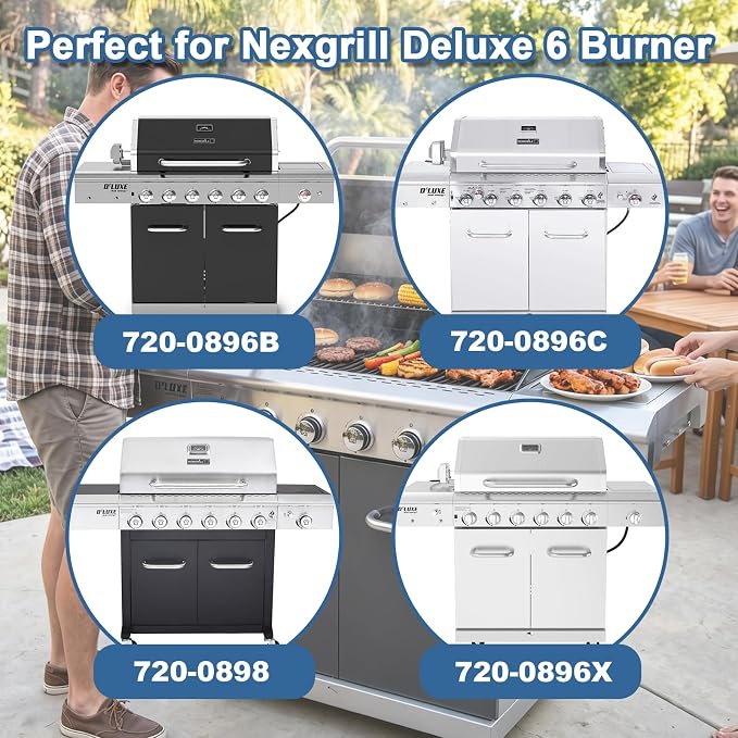 7-Outlet Pulse Igniter DHL-128-7Q Grill Igniter for Nexgrill Deluxe 6 Burner 720-0896B 720-0896X 720-0898 720-0896C 720-0896A, Tact Push Button Replacement for Nexgrill 2001648000AW Parts