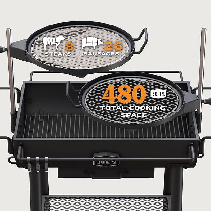 Oklahoma Joe's Firecraft Series Modular Open Fire Barrel Charcoal Grill with 480 sq. in. Cooking Area in Black