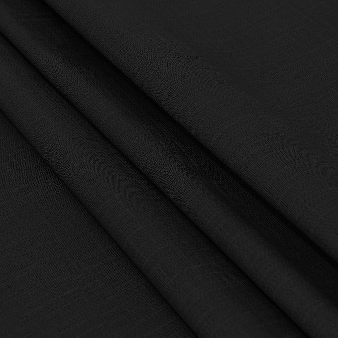 sancua Waterproof Rectangle Vinyl Tablecloth Table Cloth 60x102 Inch, Black | 100% Oil Spill Proof, PVC Material, Wipe Clean Table Cover for Dining Tables, Buffet Parties and Camping