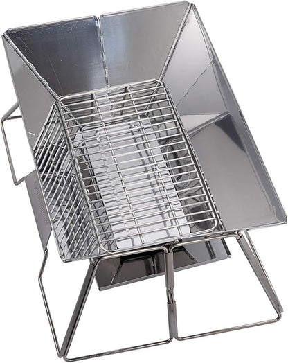 CAMPINGMOON Grill Grates Replacement Coal Bed Charcoal Fire Grate Stainless Steel for Barbecue Outdoor Cooking T-173 (2pcs, 12.2x6.7-inch)