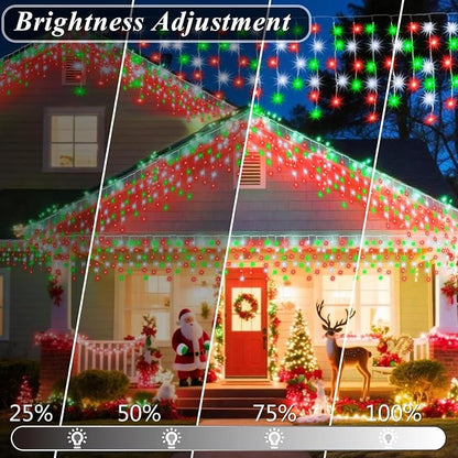 35 Colors Icicle Lights for Outside, 29FT Icicle Christmas Lights | Outdoor Roof Christmas Lights with Remote, Color Changing LED Hanging String Lights for Roof Window Halloween Decorations