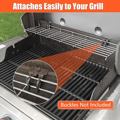 QuliMetal SUS304 Warming Rack for Weber Genesis II 300 Series Grill, Grill Parts for Weber Genesis 2 E-310, II E-310, II E-315, II E-330, II E335, II S-310, II S-335, Replacement Parts for Weber 66044