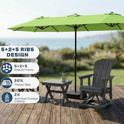 15FT Large Patio Umbrella with Base Included