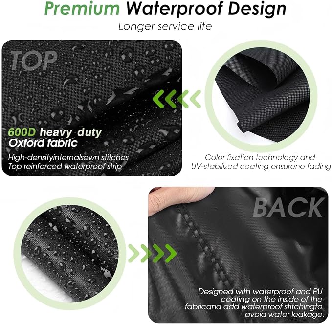 Pizza Oven Cover for Ooni 2 Pro 18" Gas Pizza Oven | Outdoor Accessory Fits 18" Gas Propane Powered Pizza Ovens, Weatherproof Waterproof 600D Heavy Duty Protective Cover