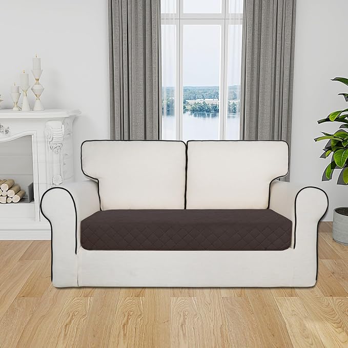 Easy-Going Sectional Couch Covers for Dogs L Shape Sofa Cover Reversible Sofa Slipcover Chaise Lounge Cover Furniture Protector Cover for Pets Dog Cat (30 x 50 inches, Chocolate/Beige) | Chocolate/Beige, Soft Sofa Slipcover For Dogs, Fits Left/Right Ch...