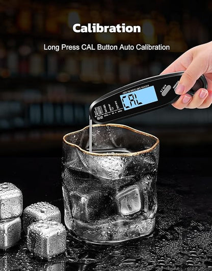 Instant Read Meat Thermometer Digital with Dual Probe, Food Thermometer for Cooking & Grilling, Large Backlit & Calibration, Grill Thermometer for Outside/Kitchen/Oven//Smoker/BBQ/Baking, Black