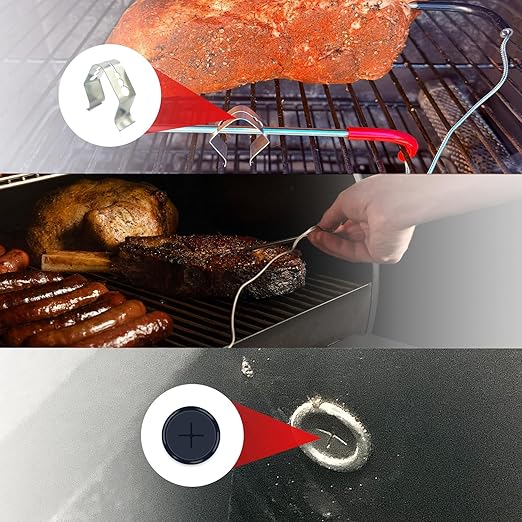 2-Pack Replacement Meat Temperature Probe Kit Compatible with Traeger Pellet Grills & Smokers – 3.5mm Plug Food Thermometer Sensor (Replaces BAC431), 1000°F Heavy Duty Braided Wire