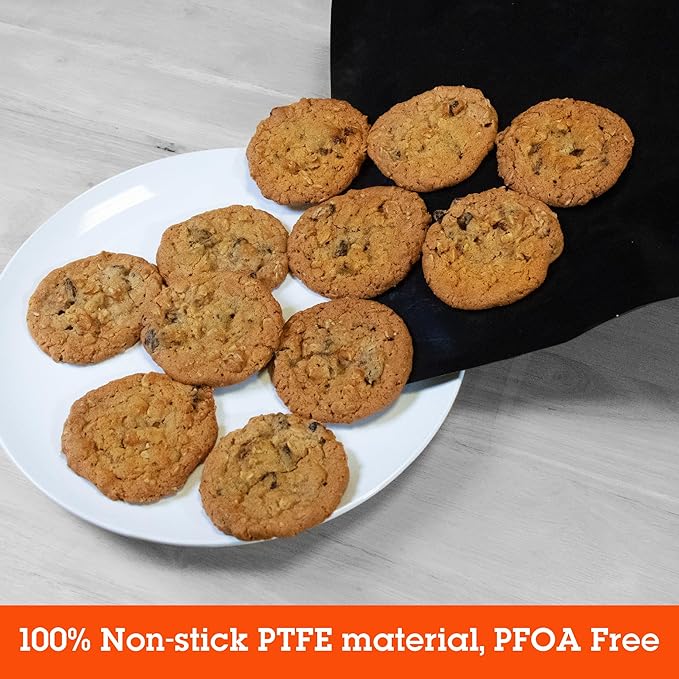 Grilling Sheet 2 Pack (13.25"x18") - Heavy Duty 100% Non-Stick Reusable BBQ Grilling Mat & Pan Liner - For Outdoor Barbecue Grill & Indoor Oven - Heat Safe up to 500° F - Grilling Gift for Fathers Day