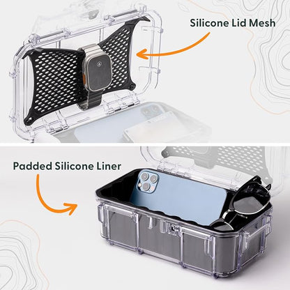 Evergreen 57 Waterproof Dry Box Protective Case - Travel Safe/Mil Spec/USA Made - for Cameras, Phones, Ammo Can, Camping, Hiking, Boating, Water Sports, Knives, & Survival (Black)