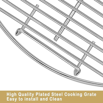 Uniflasy 7432 Upper Cooking Grate 85042 Lower Grate 63013 Charcoal Grates for Weber Charcoal Grill 18/18.5 Inch Smokey Mountain Cooker,Grate 3 Pack