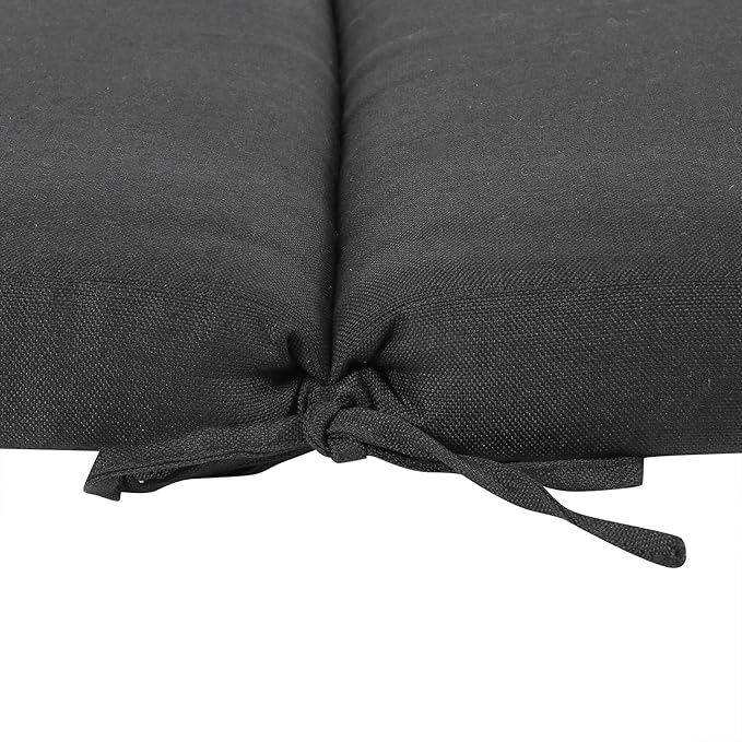 3" Solid Outdoor Lounge Chair Cushion, 74 x 22.5 inch Weather Resistant Chaise Lounge Cushion with 6 Ties for Patio Pool Furniture