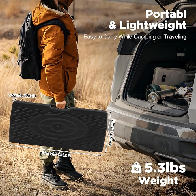 2-Burner Butane Stove, Portable Camping Stove, Automatic Ignition, Outdoor Travel Camp Stove with Carry Case & Push-Button for Camping Tailgating and Outdoor Cooking