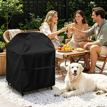 Outdoor Pizza Oven Table Cover for Ooni Oven and Medium Table, Waterproof Outdoor Grill Table Covers Pizza Oven Stand Covers (Cover Only) - 32''Lx24''Wx50''H / 83x63x127 cm, Black
