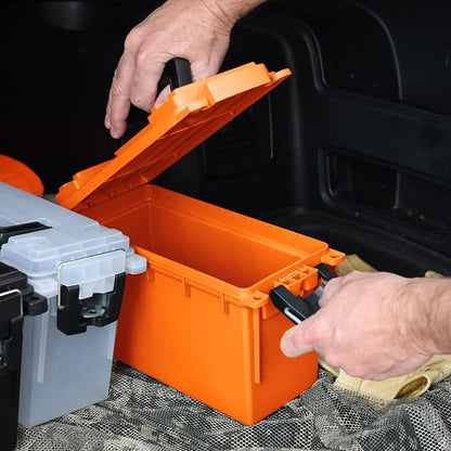Sheffield Ammo Box Made in USA, Stackable Lockable Ammo Storage Box | Lockable Storage Box, Water and Dust Resistant Dry Box, Secures Hunting Gear, Gun Accessories, Supplies, and Bullets
