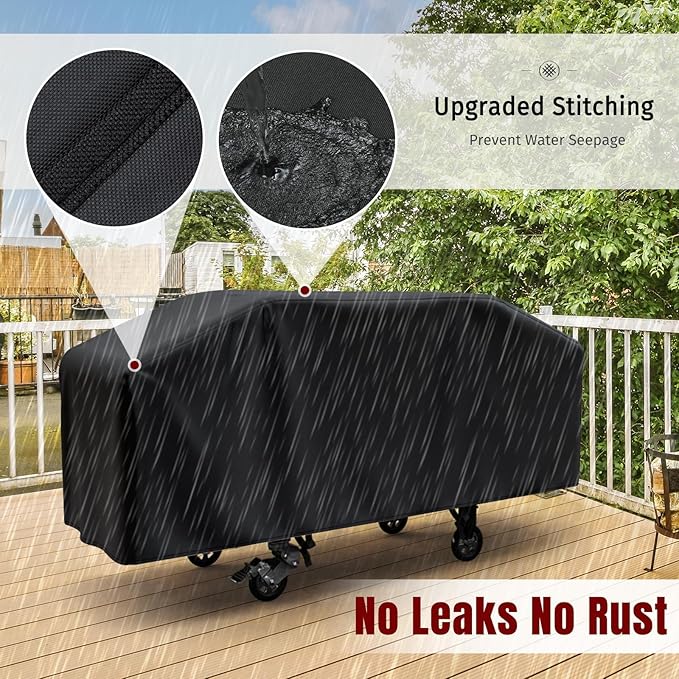 SHINESTAR Griddle Cover for Blackstone 36 Inch Griddle Without Hood, Heavy Duty Waterproof Flat Top Gas Grill Cover with Click-Close Straps, UV-Resistant BBQ Cover for More 4-Burner Griddle