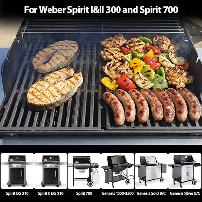 Grill Grates for Weber Spirit e310, 17.5" Grates for Weber Spirit I & II 300 Series, Spirit E/S-310, E/S-320, E/S-330, Spirit 700, Genesis 1000-3500, Genesis Silver Gold Platinum B/C, 7638 7639