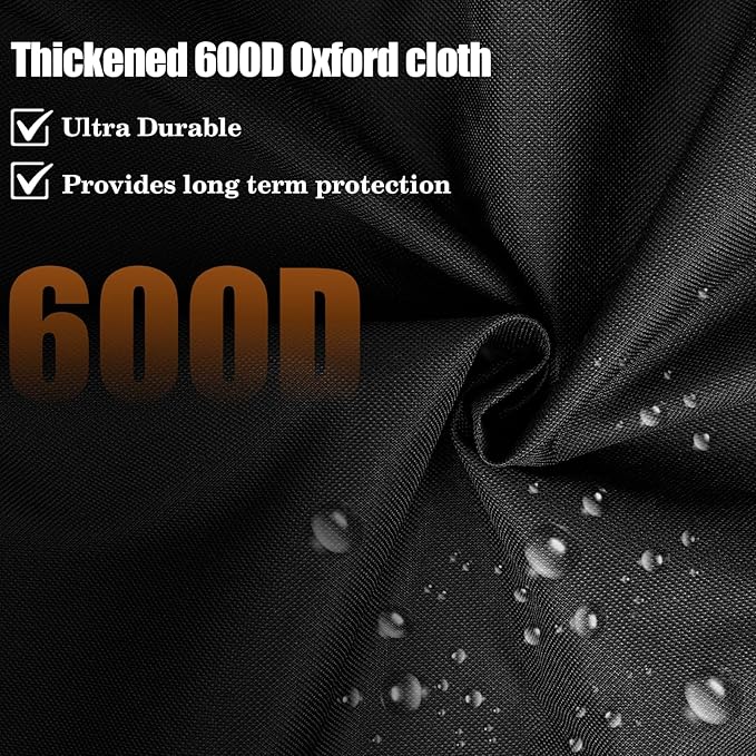 QuliMetal Grill Cover for Rectec RT-B380 & RT-B380X, Rec tec 380 380X Bullseye Deluxe Wood Pellet Grills - Heavy Duty Waterproof Fade Resistant Outdoor BBQ Grill Cover with Elastic Drawstring