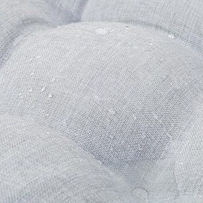QILLOWAY Outdoor Indoor Seat Cushions, Square Foam Dining Chair Pads,All Weather, 17"x17"x3",2 Counts, Gray,White