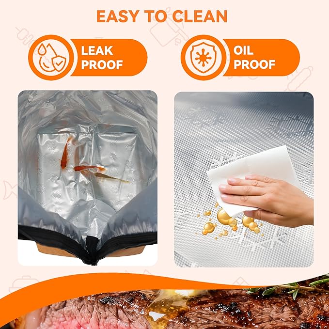 BBQ Blanket for Resting Meat - 21" Reusable Insulated Brisket Bag with Resting Time Guide, Smoker Meat Blanket for Turkey/Pork/Beef, BBQ Gifts for Men Dad, Yellow