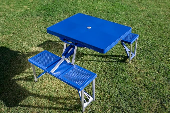 Picnic TIME NFL Football Field Folding Picnic Table, Camping Table, Outdoor Table with Umbrella Hole