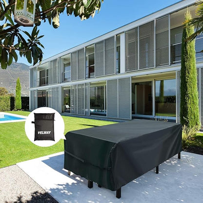 Velway Patio Table Cover Rectangle Waterproof Patio Furniture Cover for Outdoor Table and Chairs 84”Lx52”Wx29”H Oxford Tear-Resistant Wind Dust Proof Paito Furniture Covers