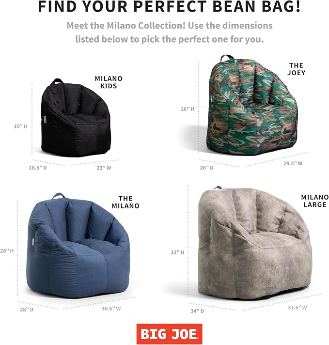 Big Joe Milano Plushie Indigo Tie Dye Beanbag Chair