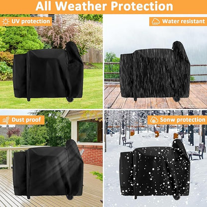 Smoker Grill Cover for Pit Boss Austin XL/Rancher XL Series, for Pit Boss 1000S, 1000SC, 1000SC2, 1000SQ, 1100, 1100 Pro, 1150 Series Wood Pellet Grill, 600D Waterproof Heavy Duty Austin XL Cover