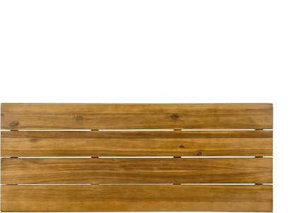 Christopher Knight Home Denali Ouotdoor Industrial Acacia Wood Bar Table with Iron Frame, Teak Finish / Rustic Metal