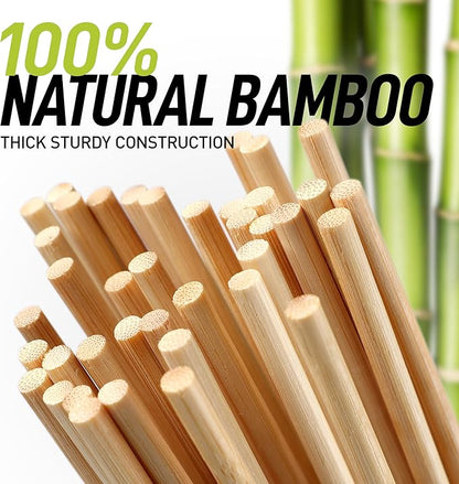 Zulay Kitchen Authentic Bamboo Marshmallow Smores Sticks - 30" Extra Long 5mm Heavy-Duty Bamboo Skewers - Ideal for Grilling & Camping