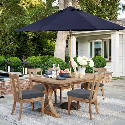 Topotdor Outdoor Chair Cushions Set of 2, 17"x16"x2" Waterproof Patio Chair Cushions for Outdoor Furniture, Round Corner Outdoor Seat Cushions Color Fastness Chair Pads with Ties, Dark Gray