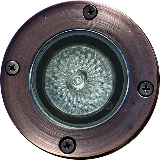 DABMAR LIGHTING LV25-LED4-RGBW-WBS Solid Brass W/O Grill Well Light 4W RGBW LED 12V, Weathered Brass