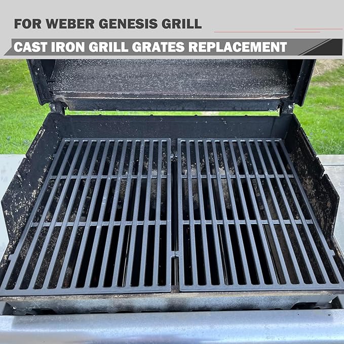 Genesis Grates Replacement Parts for Weber Genesis E-310 E-330 S-310 S-330 Grill Parts Weber Genesis Grill Grates 7524 7528 Genesis 300 Series Grill Replacement Parts Cast Iron Cooking Grate 19.5 Inch