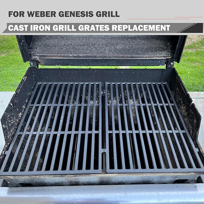 Genesis Grates Replacement Parts for Weber Genesis E-310 E-330 S-310 S-330 Grill Parts Weber Genesis Grill Grates 7524 7528 Genesis 300 Series Grill Replacement Parts Cast Iron Cooking Grate 19.5 Inch