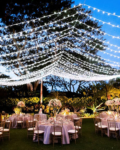 380LED 125FT Cool White Christmas Lights, Extra Long Outdoor String Lights Waterproof, Timer & Memory, 8 Modes Dimmable Plug in Fairy for Classroom Decor Outside Tree Wedding Patry