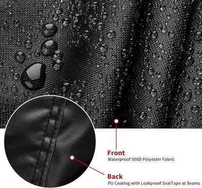 Customizable Outdoor Grill Cover - Waterproof, Anti-UV, Fade Resistant Protective Cover for Flat Top Griddles, Barrel, Gas & Charcoal BBQ Grills - Available in Custom Shapes & Sizes (Black)