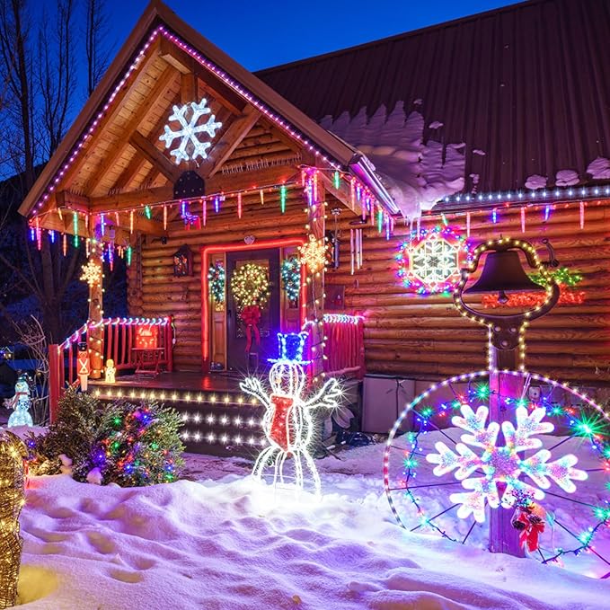Nazuwke 66Ft LED Rope Lights Outdoor, 18 Colors Changing String Lights Plug in with Remotes, Waterproof 200 LEDs Multicolor Fairy Light, RGB Christmas Rope Lighting for Bedroom Garden Halloween Decor