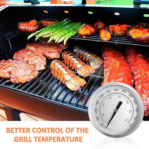 74402 Thermometer for Pit Boss 700Classic, 820/1000 Series, Replace PB1230G | for Pit Boss PB700FB PB700D PB700S PB700SC PB820FB PB820D PB820D2 PB820D3, Replaces Pb1230g, 150-750°F, Waterproof/Fog-proof