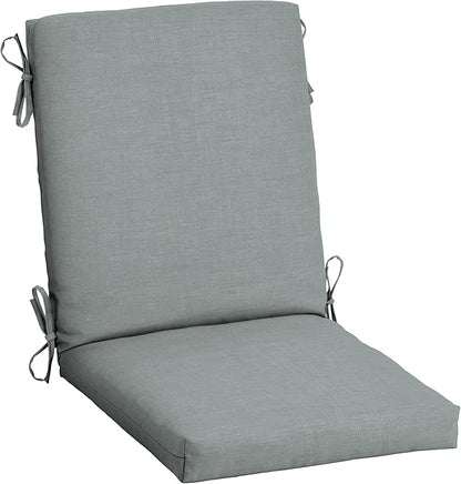 Arden Outdoor Patio Dining Chair Cushion, 20x44, Rain-Proof Seat Pad, Fade-Resistant Outdoor Cushion Stone Grey Leala