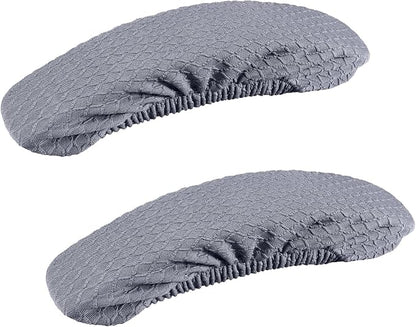 Smiry Office Computer Chair Armrest Covers, 2PCs Anti-dust Arm Rest Pad | Removable Washable Desk Chair Arm Pad Covers, Grey