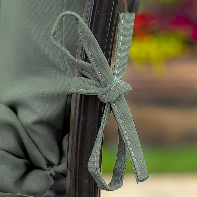Arden earthFIBER Outdoor Dining Chair Cushion, 20 x 20, Rain-Proof, Fade Resistant, Sage Green Texture
