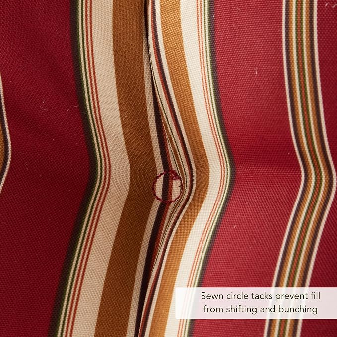 Greendale Home Fashions Outdoor 44x22-inch High Back Chair Cushions (Set of 2), Tuscan Stripe
