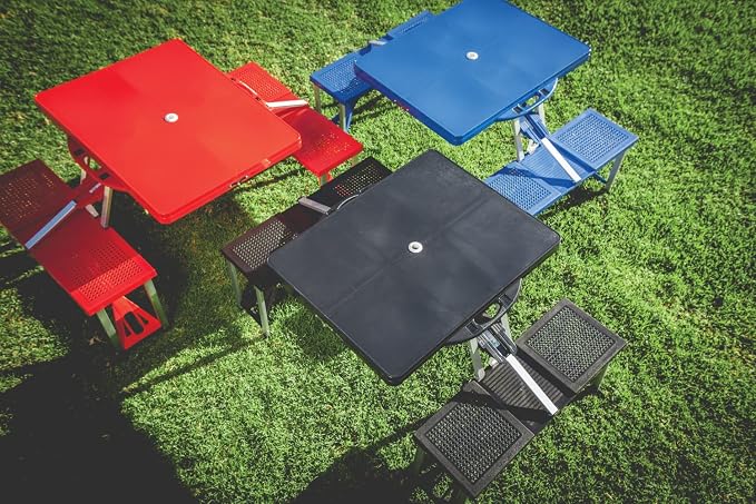 Picnic TIME NFL Football Field Folding Picnic Table, Camping Table, Outdoor Table with Umbrella Hole